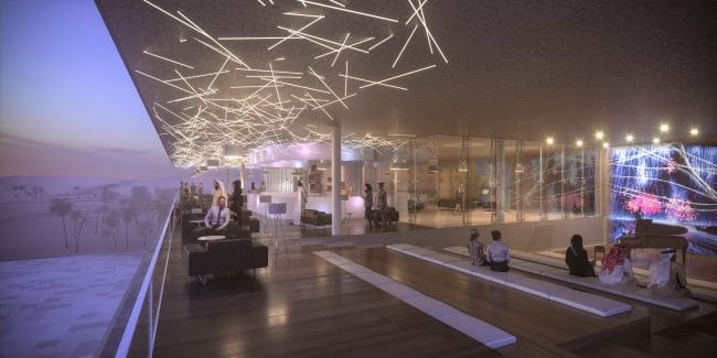 visualisation 3D de l'étage VIP du Pavillon Français à Dubaï