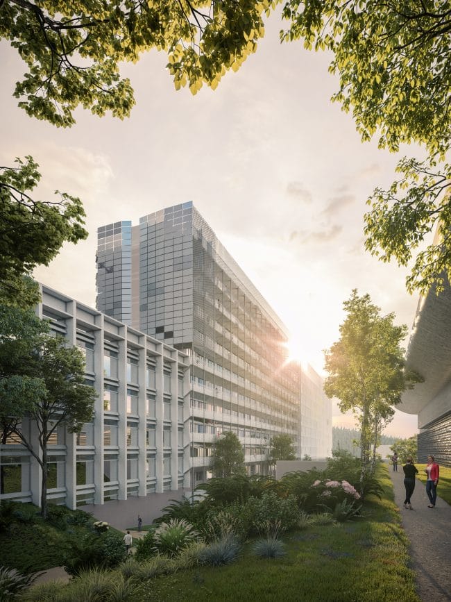 perspective 3D réalisées sur un projet de Celnikier & Grabli Architectes pour la faculté des sciences de Luminy à Marseille.