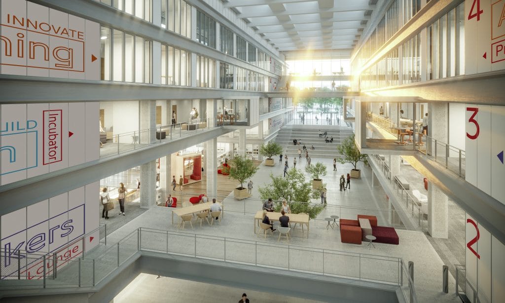 Visualisation architecturale d'EM Lyon pour PCA Stream