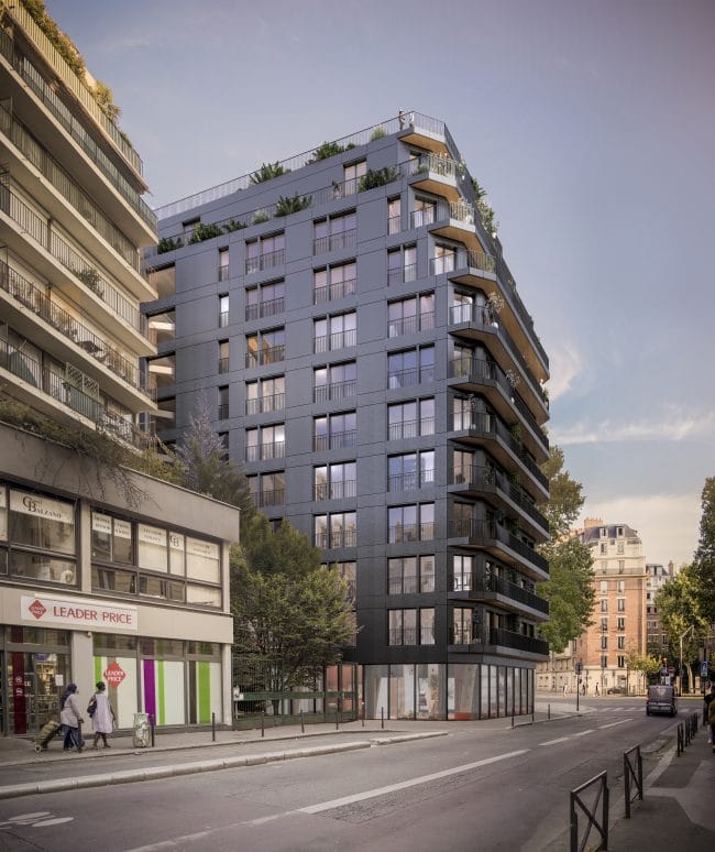 images 3D d'un immeuble grande hauteur structure bois par l'Atelier Pascal Gontier