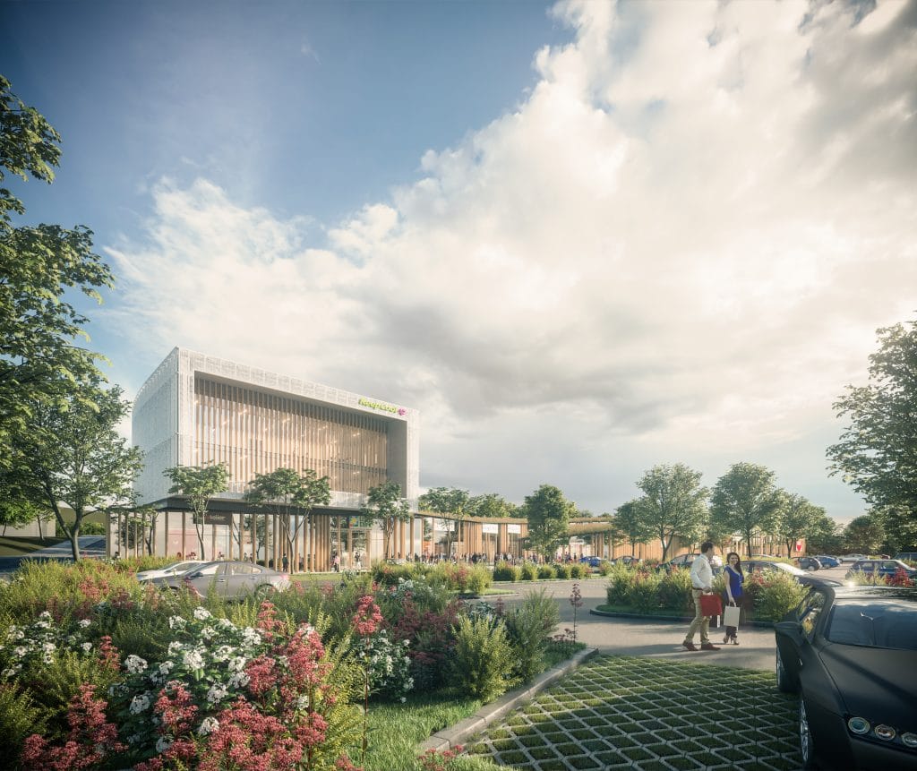 Perspective 3D de l’écoquartier de Micheville à Villerupt pour ZUO architecture