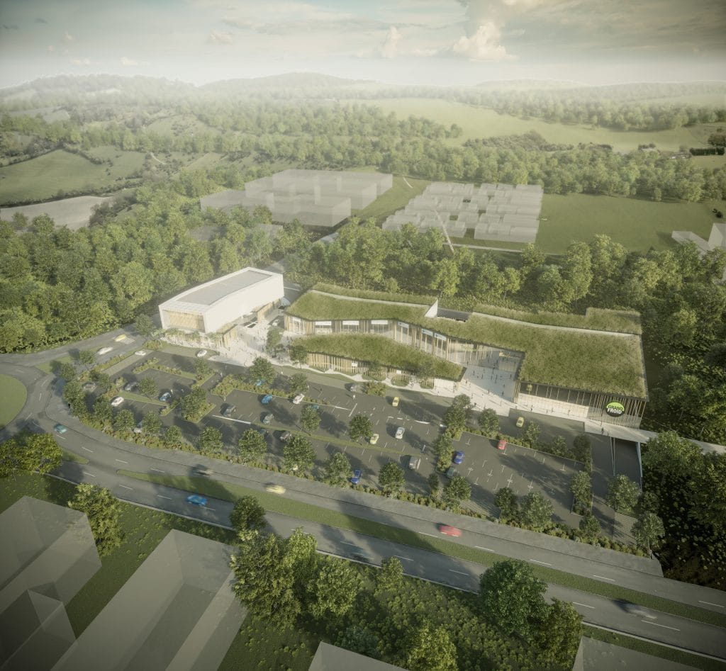 Vue aérienne 3D de l’écoquartier de Micheville à Villerupt, ZUO architecture