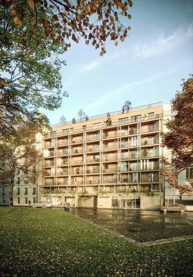 Architectural visualisation of a rehabilitation project in Paris for WAW