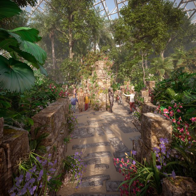 Image 3D pour Landscape Consulting sur un projet de serre tropicale.