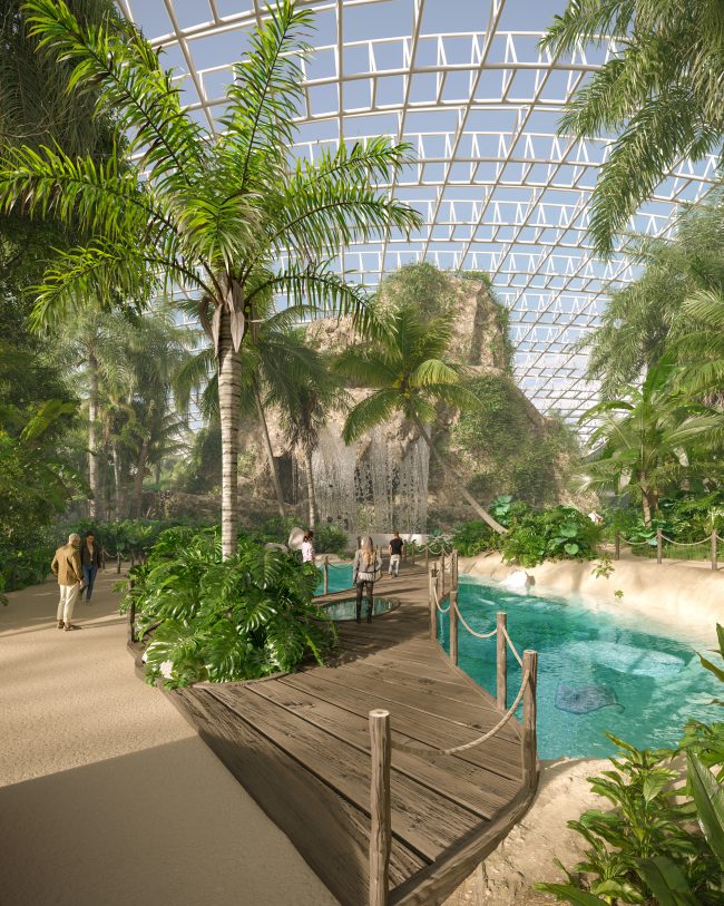 Image 3D pour Landscape Consulting sur un projet de serre tropicale.