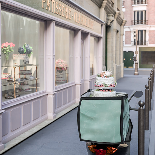 Un gâteau de mariage dans une situation inconfortable.